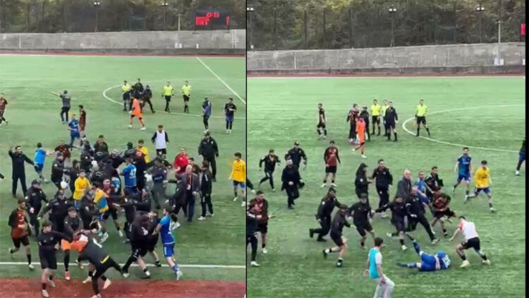 Artvin'de amatör maçta kavga