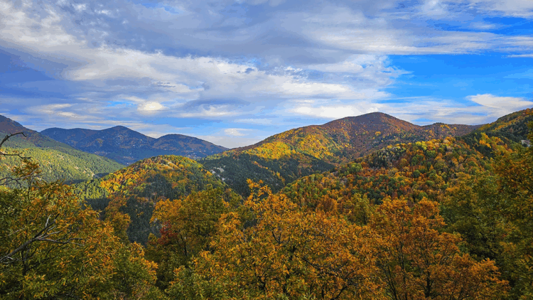 Amanos yaylalarında sonbahar manzarası