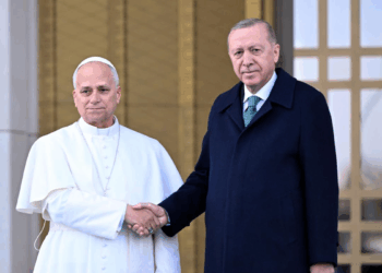 Cumhurbaşkanı Erdoğan, Papa 14'üncü Leo'yu resmi törenle karşıladı
