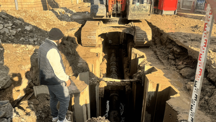 Erdek'te altyapı çalışmaları sırasında arkeolojik kalıntılar bulundu