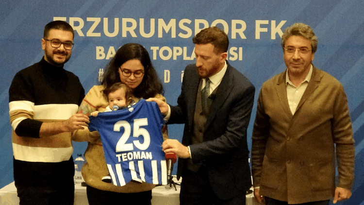Erzurumspor'dan SMA hastası Teoman bebeğe destek