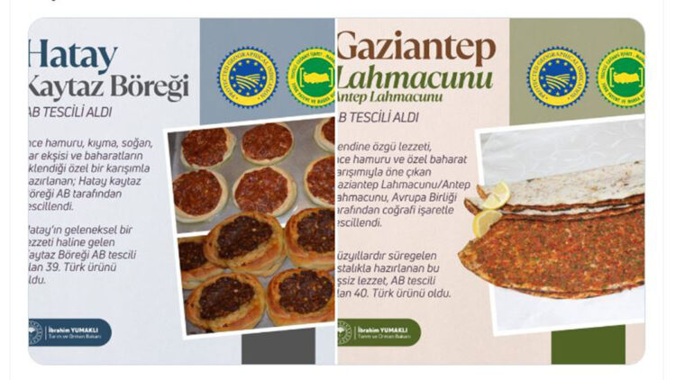 Hatay kaytaz böreği ve Gaziantep lahmacunu coğrafi işaret tescili aldı