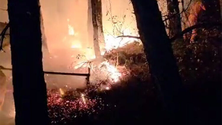 Hatay'da yıldırım düşmesi sonucu orman yangını çıktı