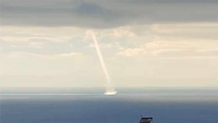 Büyükçekmece açıklarında hortum görüldü