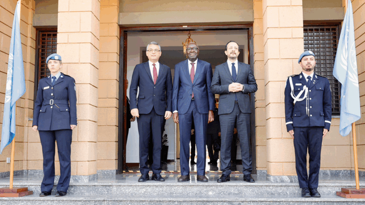 KKTC Cumhurbaşkanı Erhürman ile GKRY lideri Hristodulidis bir araya geldi