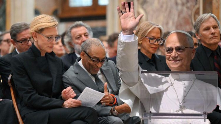 Papa 14'üncü Leo Hollywood yıldızlarını ağırladı