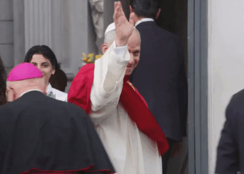 Papa 14. Leo, Saint Esprit Katedrali'ne geldi