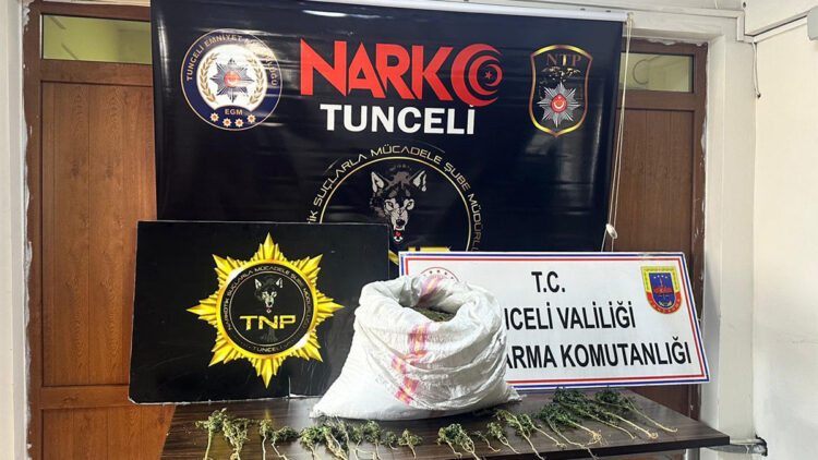 Tunceli merkezli 3 ilde operasyon; 23 kilo esrar ele geçirildi