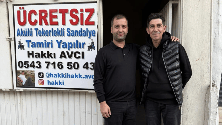 Akülü sandalyeleri ücretsiz tamir eden kişiye iş yeri desteği