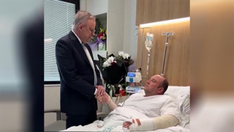 Avustralya'da saldırgana müdahale eden Suriyeli Ahmed'e ziyaret