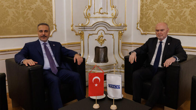 Hakan Fidan AGİT Genel Sekreteri Feridun Sinirlioğlu ile görüştü