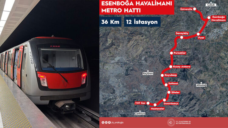Esenboğa Havalimanı Metro Hattı çalışmaları 2026'da başlayacak
