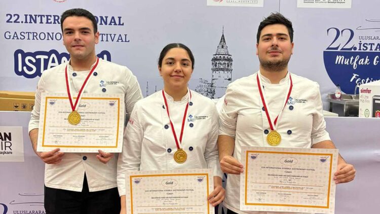 BAU Gastronomi öğrencilerine 2 altın madalya
