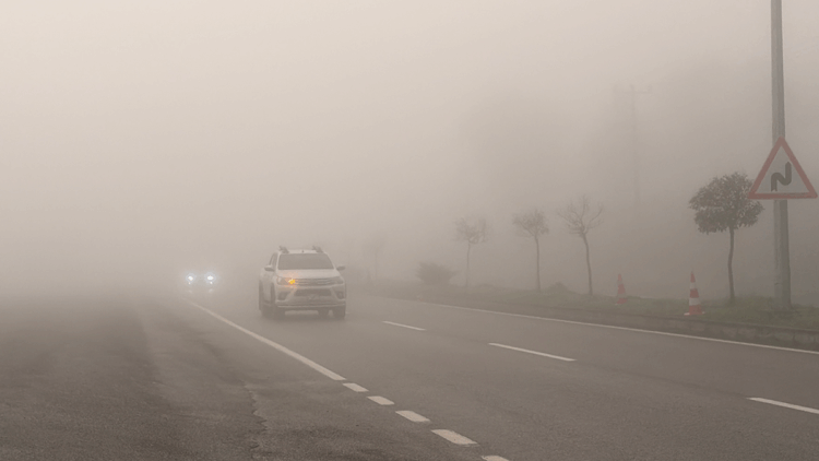 Bartın'da sis nedeniyle görüş mesafesi 10 metreye düştü