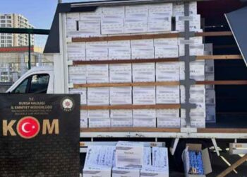 Bursa'da 3 milyon 410 bin adet makaron ele geçirildi