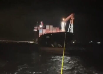 Panama bayraklı konteyner gemisi Çanakkale'de demirledi