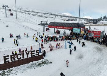 Erciyes'te hafta sonu yoğunluğu