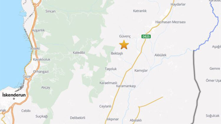 Hatay'ın Hassa ilçesinde 4 büyüklüğünde deprem