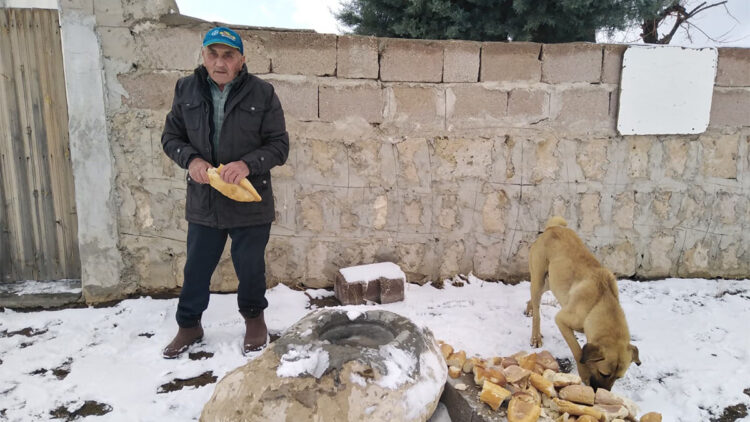 Doğadaki hayvanlara yaz-kış demeden yıllardır su ve yem taşıyor