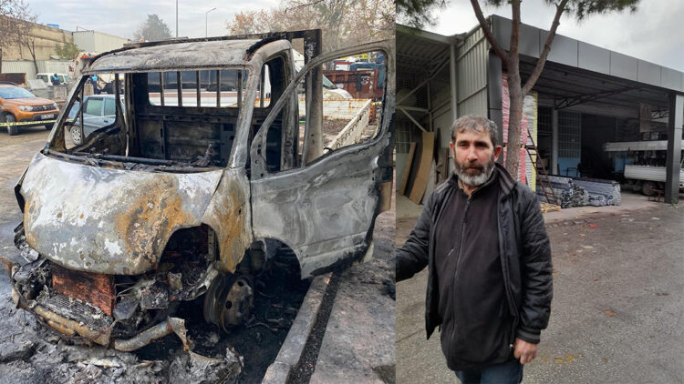 Hurda araçta çıkan yangında öldü