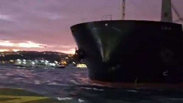 Beşiktaş'ta sürüklenen kuru yük gemisi son anda durdu