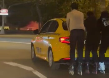 Maltepe'de patenli 3 kişinin tehlikeli yolculuğu