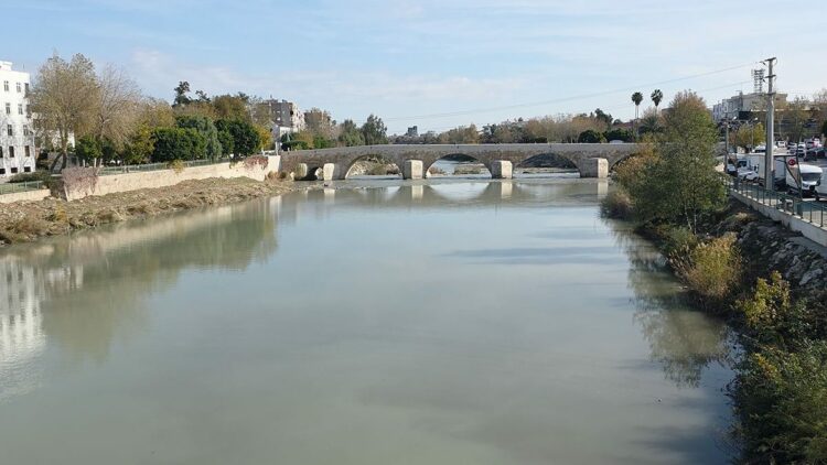 Mersin'de Göksu Nehri'nin rengi koyulaştı