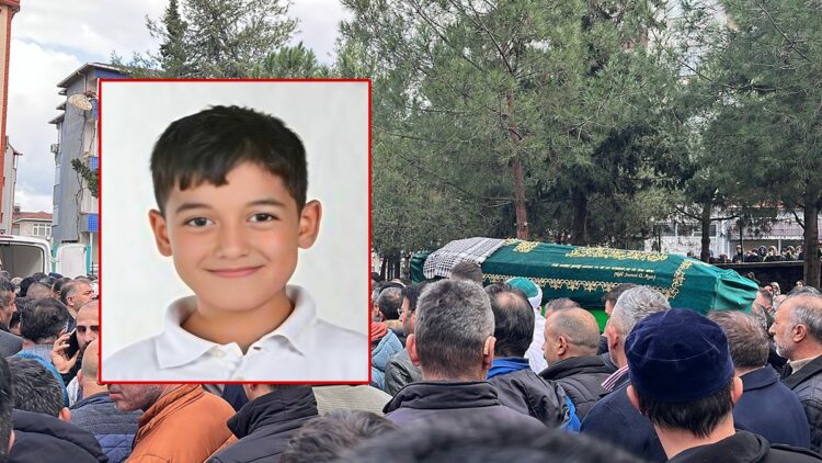 Minibüsün çarptığı 10 yaşındaki Miraç toprağa verildi