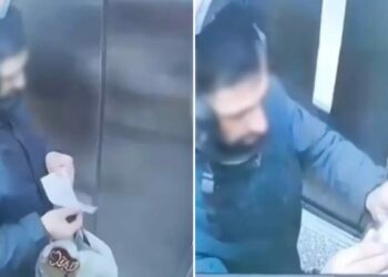Ümraniye'de Atatürk'ün portresine tüküren kurye gözaltına alındı