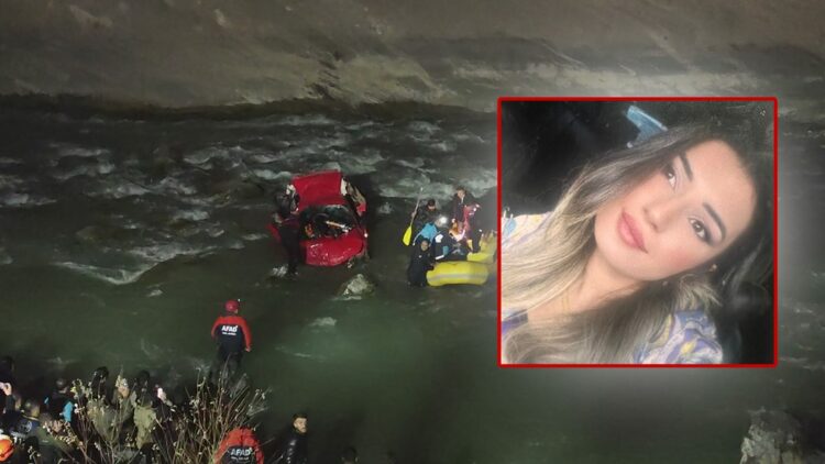 Zap Suyu'na yuvarlanan hafif ticari aracın sürücüsü Suden Ezgi, kurtarılamadı