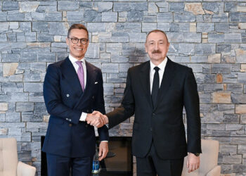 İlham Aliyev Finlandiya Cumhurbaşkanı ile bir araya geldi
