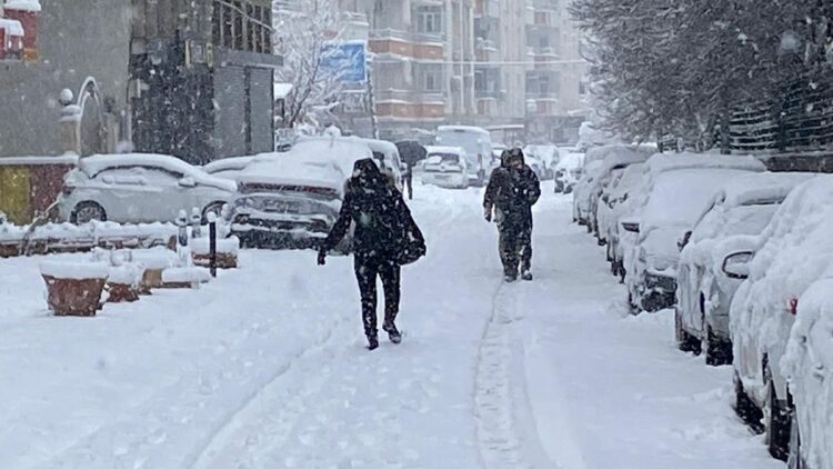 Batman'da 3'ü hariç tüm köy yolları kardan kapandı, uçuşlar iptal