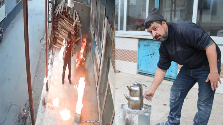 Çay demlemek için ateşe benzin döken fırıncı: Son anda kurtuldum