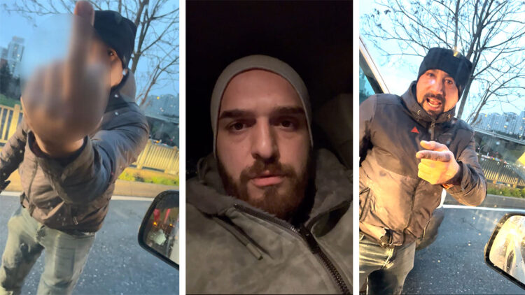 Sultangazi'de trafik kavgasında el hareketi yapıp tehdit etti