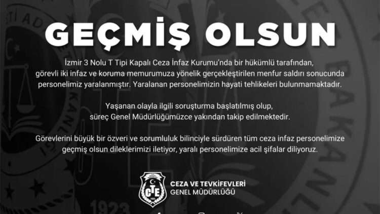 Hükümlünün saldırdığı 2 infaz ve koruma memuru yaralandı