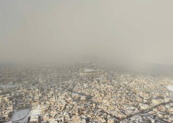 Kar altındaki Mardin, dronla görüntülendi