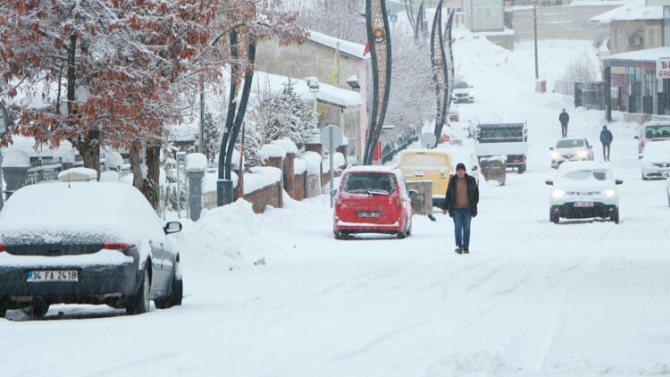 Karlıova'da yoğun kar yağışı