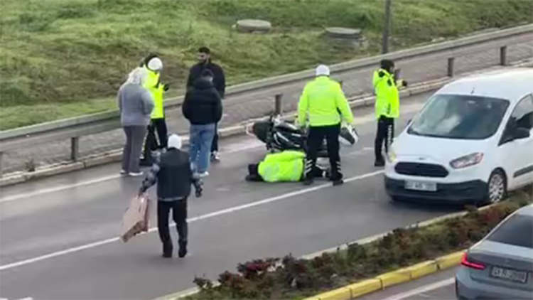 Kontrol noktasında kaçmaya çalışırken motosikletiyle polise çarptı