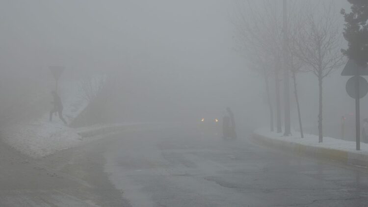 Mardin'de kar yağışı ve sis; görüş mesafesi 10 metreye kadar düştü
