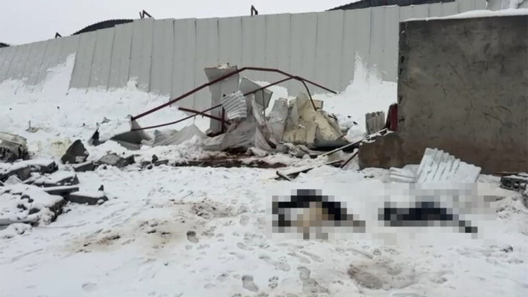 Siirt'te kar yağışı nedeniyle 3 ahırın çatısı çöktü