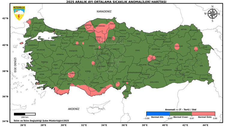 2025 Aralık ayı son 55 yılın en sıcak 12'nci ayı oldu