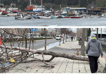 Balıkçılar denize açılamadı, eğitim uçuşları iptal edildi