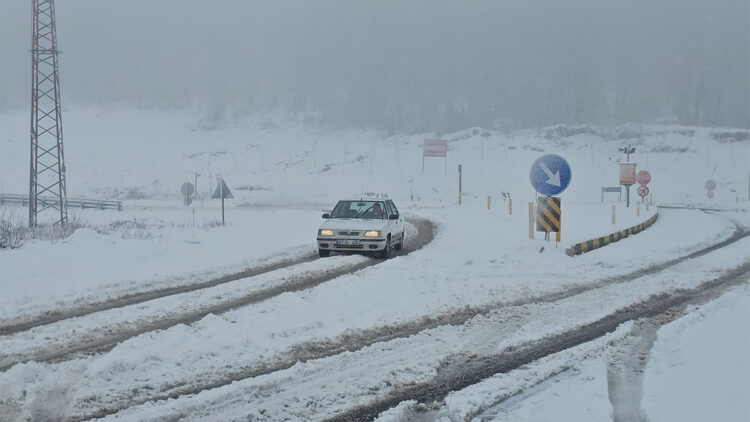 Zonguldak'ın yüksek kesimlerinde kar