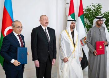 İlham Aliyev Birleşik Arap Emirlikleri Devlet Başkanı ile görüştü