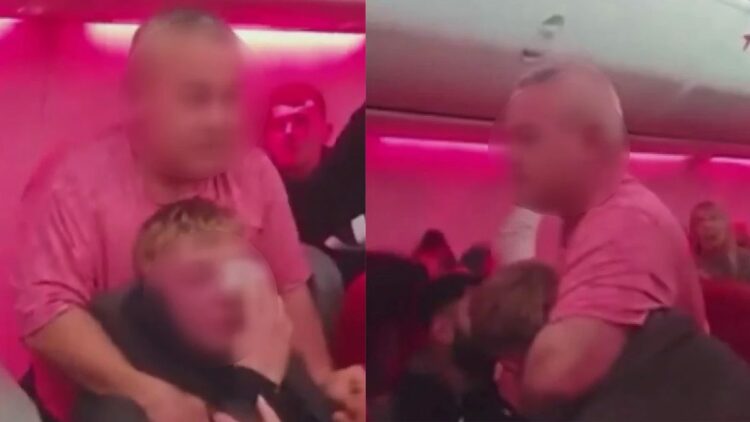 Antalya'dan kalkan uçaktaki kavga anları kamerada