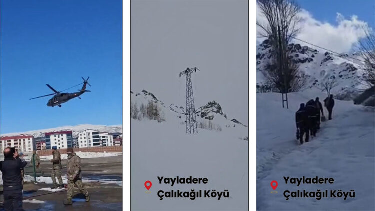 Bingöl'de elektrik kesintisi, helikopter destekli çalışmayla giderildi