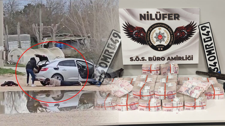 Bursa'da 20 milyon TL'lik planlı gasp kamerada; 7 gözaltı