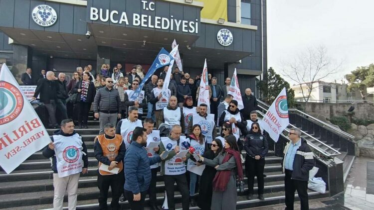 Buca Belediyesi'ndeki memur eylemi 5'inci günde