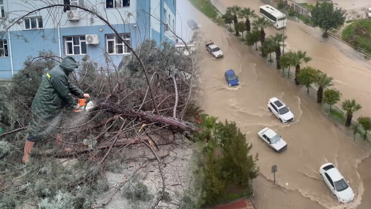 Doğu Akdeniz'i sağanak ve fırtına vurdu