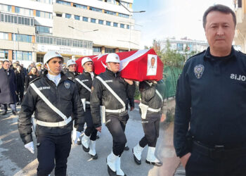 Emekliliğine 4 gün kala kazada ölen polis için tören